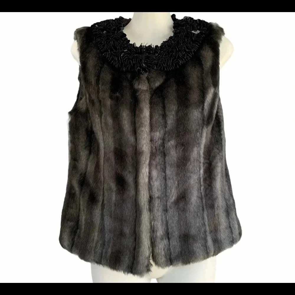 Donna Salyers’ Fabulous Furs Paillete Vest NWT